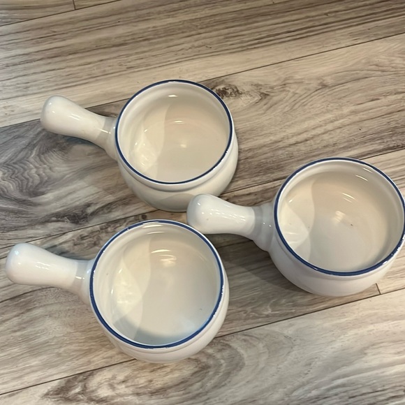 3pc Handled Soup Bowls - Picture 4 of 6